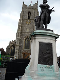 Gainsborough Monument Statue in Sudbury Town Centre